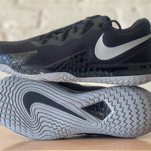 Nike Air Zoom Vapor Cage 4 Rafa Black Silver Tennis Shoes DD1579 001 Men Sz 8.5